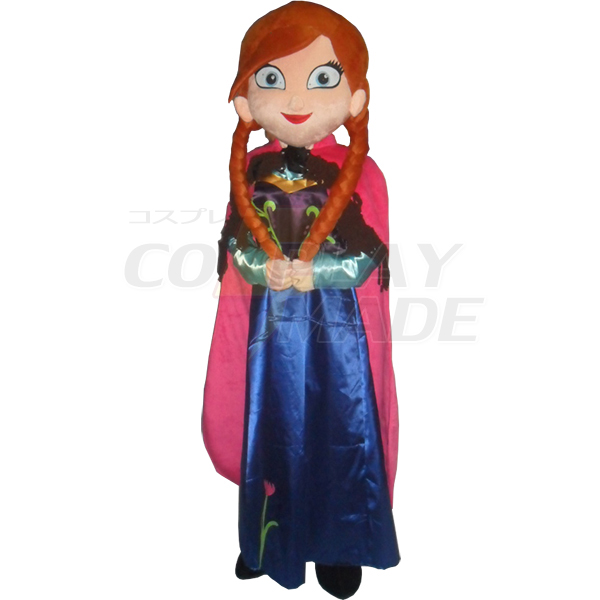 Beautiful Frozen Princess Anna Mascot Costume