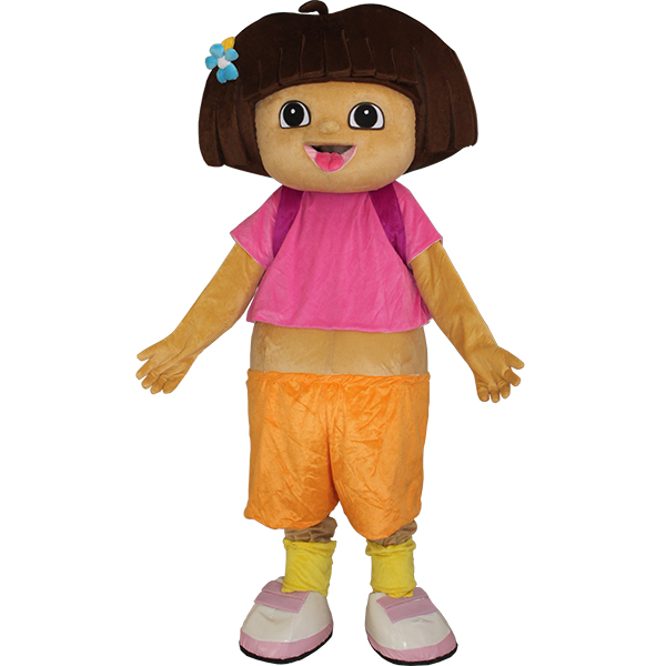 Cartoon Dora The Explorer Mascot Costume for Adults