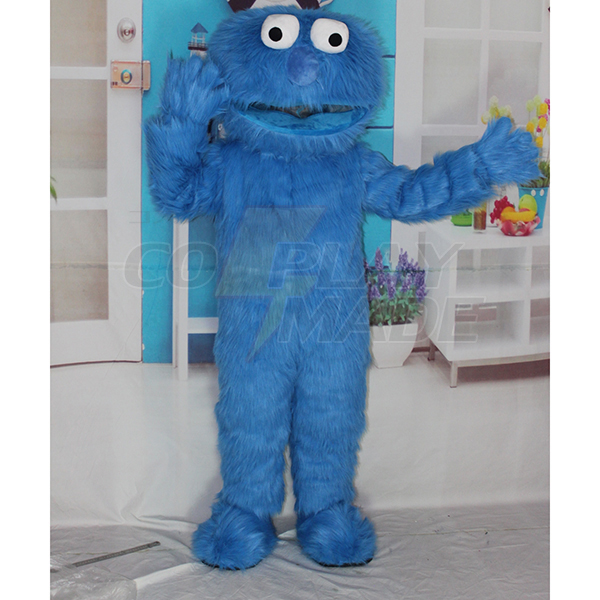 Blue Sesame Street Elmo Cookie Mascot Cartoon Characters Costume