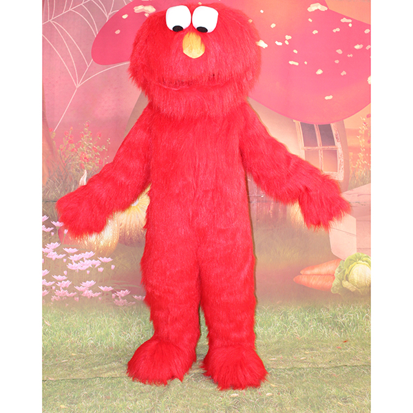 Red Sesame Street Elmo Cookie Mascot Cartoon Characters Costume