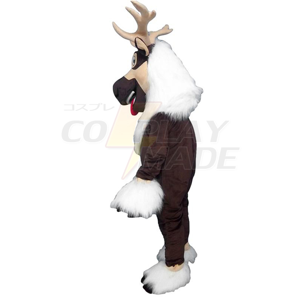 Brown Reindeer Christmas Mascot Costume Cartoon Langteng Cartoon