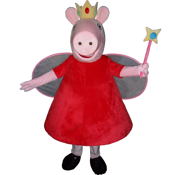 Pink Peppa Pig Mascot Costume Cartoon