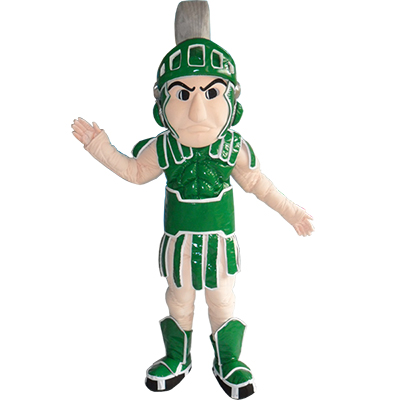 Green Knight Mascot Costume Cartoon
