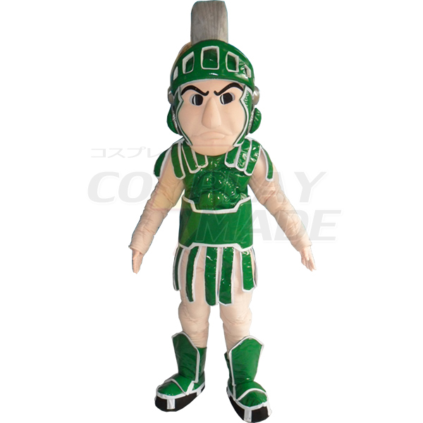 Green Knight Mascot Costume Cartoon