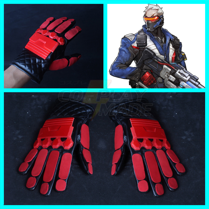 Overwatch Soldier 76 Cosplay Gloves Halloween Hyller