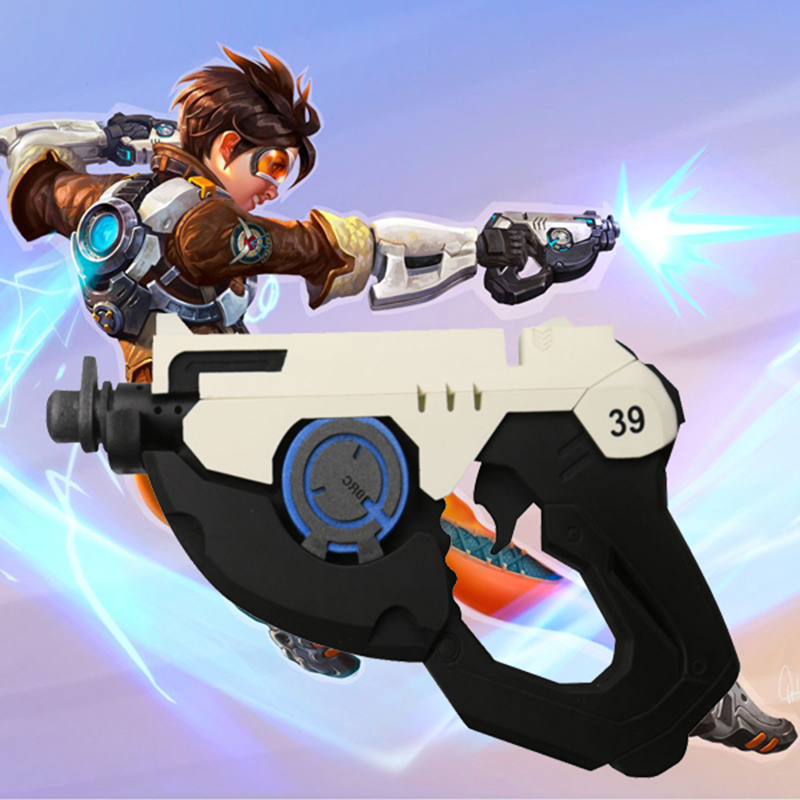 Game Overwatch OW Tracer Weapon Pistol Cosplay Hyller Pvc (1pcs)