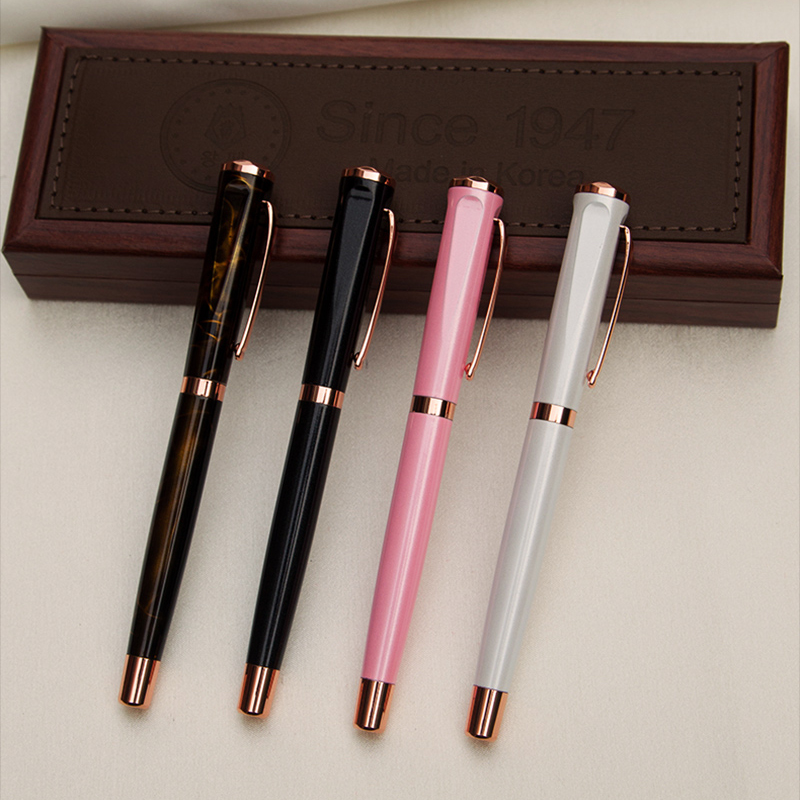Luxury Gift Ballpoint Pens Color Lacquer Rollerball Pen with 18KT Gold Plated