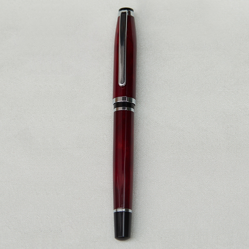 Luxury Gift Ballpoint Pen Red Lacquer Rollerball Pen with Silver Plated