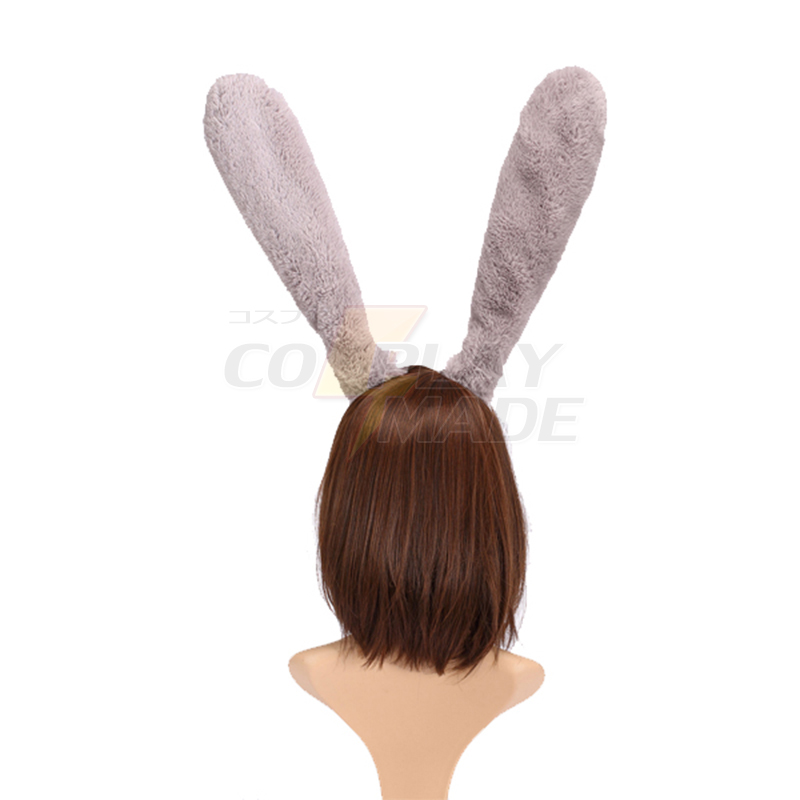Movie Zootopia Judy Rabbit Bunny Plush Ears Hairband Headband Tail
