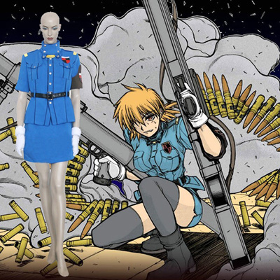 Hellsing West Los Vitoria Blue Cosplay Outfits
