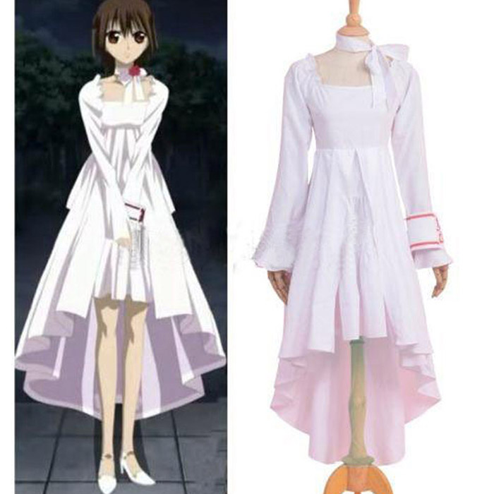 Luksuriøs Vampire Knight Yuuki Cross White Gown udklædning Fastelavn Kostumer