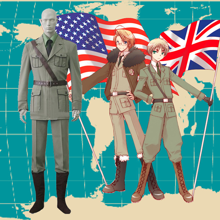 Hetalia Axis Powers United Kingdom Cosplay Kostume Fastelavn