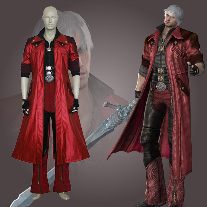 Devil May Cry 4 Dante IV Cosplay Kostume Fastelavn