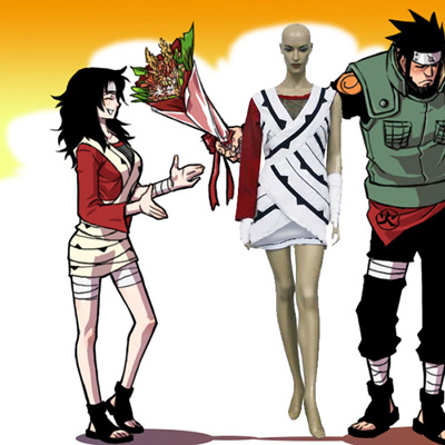 Naruto Yuuhi Kurenai Cosplay Kostym Karneval