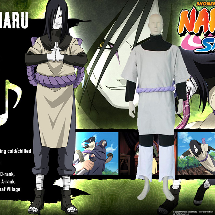 Naruto Orochimaru Cosplay Kostume Fastelavn