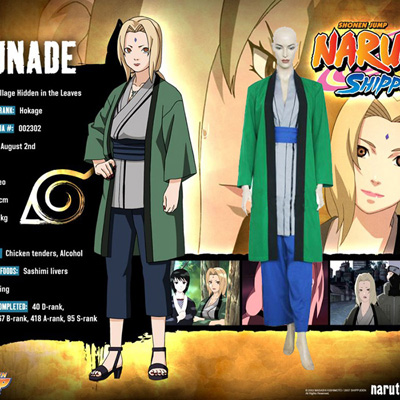 Naruto Tsunade 5th Hokage Cosplay Kostuums
