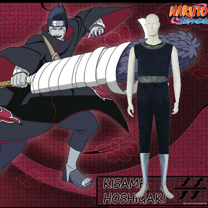 Naruto Akatsuki Hoshigaki Kisame Cosplay Kostym Karneval