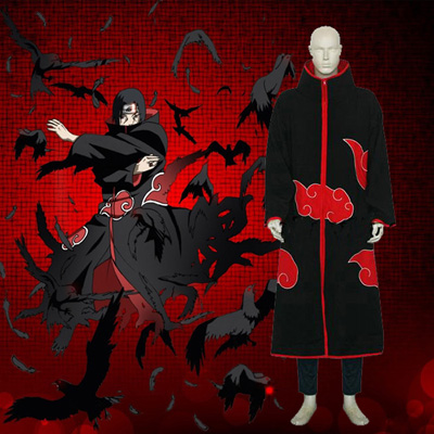 Deluxe Naruto Akatsuki Itachi Uchiha Heren Cosplay Kostuum Carnaval Halloween