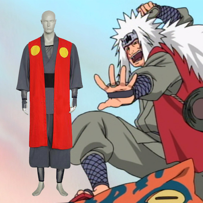 Naruto Jiraiya Cosplay Kostume Tøj Fastelavn