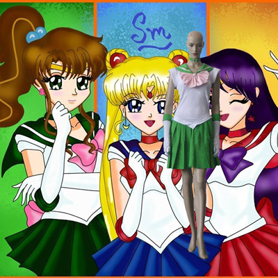 Sailor Moon Sailor Jupiter Lita Kino Cosplay asut Naamiaisasut