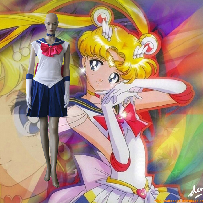 Sailor Moon Serena Tsukino Cosplay asut Naamiaisasut