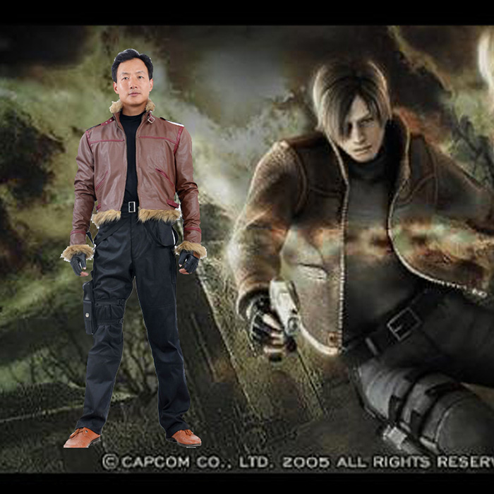 Resident Evil Lyon Scott Kennedy Cosplay Kostume Fastelavn