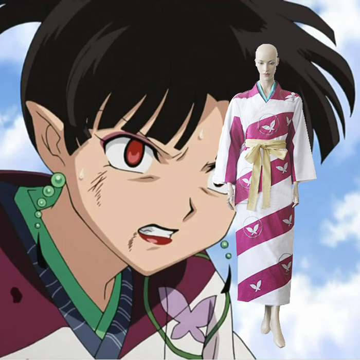 Inuyasha Kagura Cosplay Kostume Anime Fastelavn