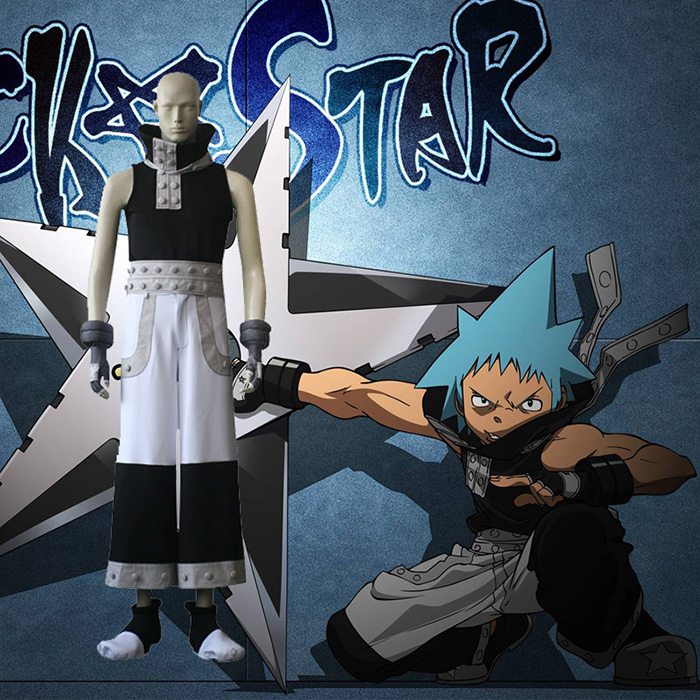 Soul Eater Black Star Cosplay Kostume Fastelavn
