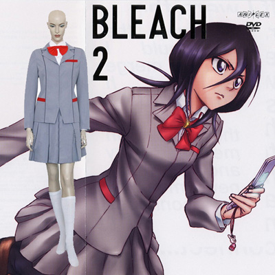 Bleach Kuchiki Rukia School Uniform Cosplay Kostuums