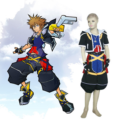 Kingdom Hearts 2 Sora Lapset Cosplay asut Naamiaisasut