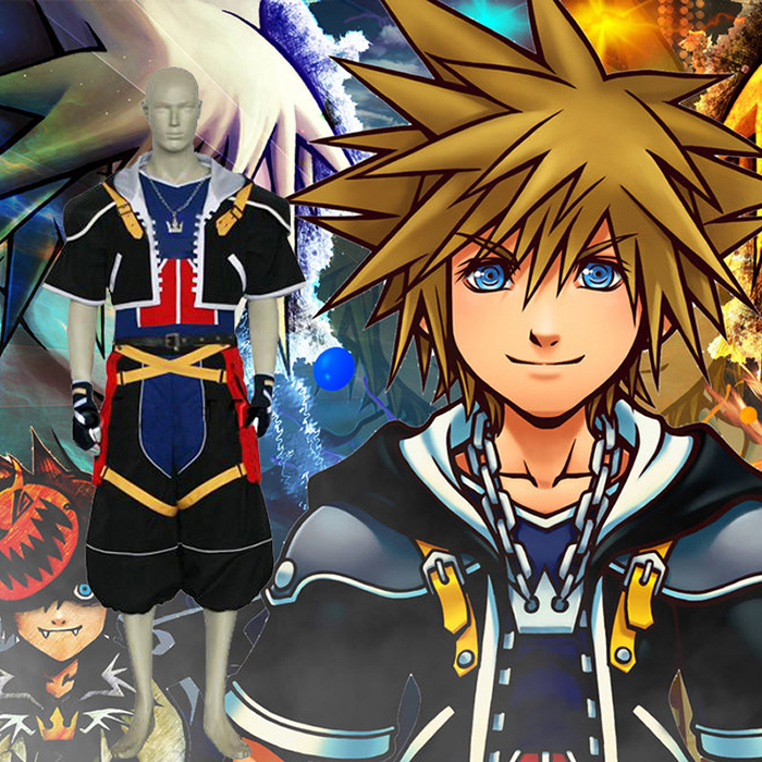 Kingdom Hearts 2 Sora Cosplay Kostume Anime Fastelavn
