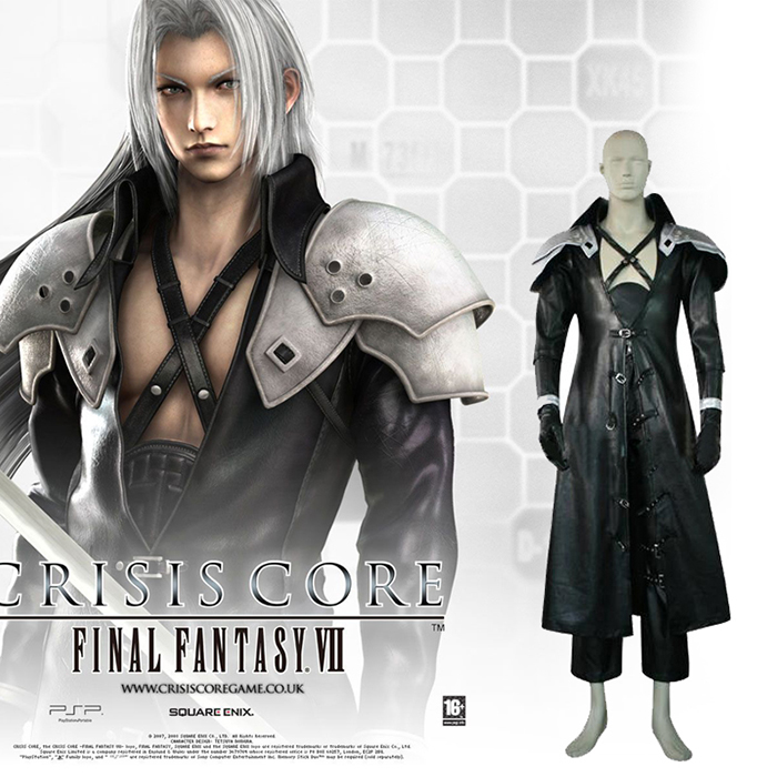 Deluxe Final Fantasy VII 7 Sephiroth Cosplay Kostume Fastelavn