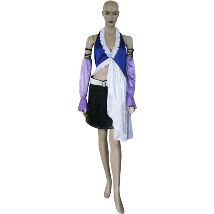 Final Fantasy XII 12 Yuna Lenne Song Dress Cosplay Kostume Fastelavn