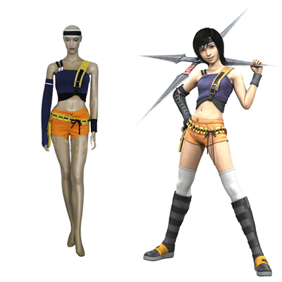 Final Fantasy VII 7 Yuffie Kisaragi Cosplay Kostume Fastelavn