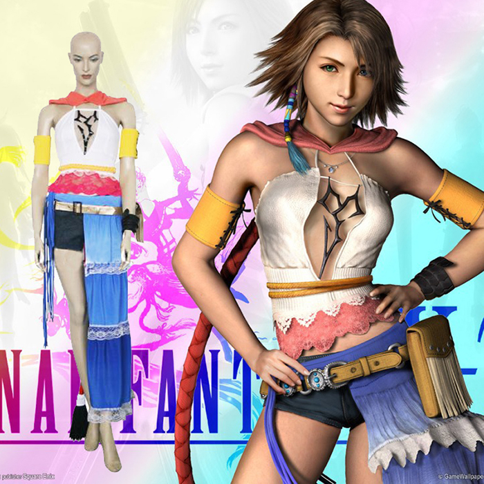 Final Fantasy XII 12 Yuna Cosplay asut Naamiaisasut