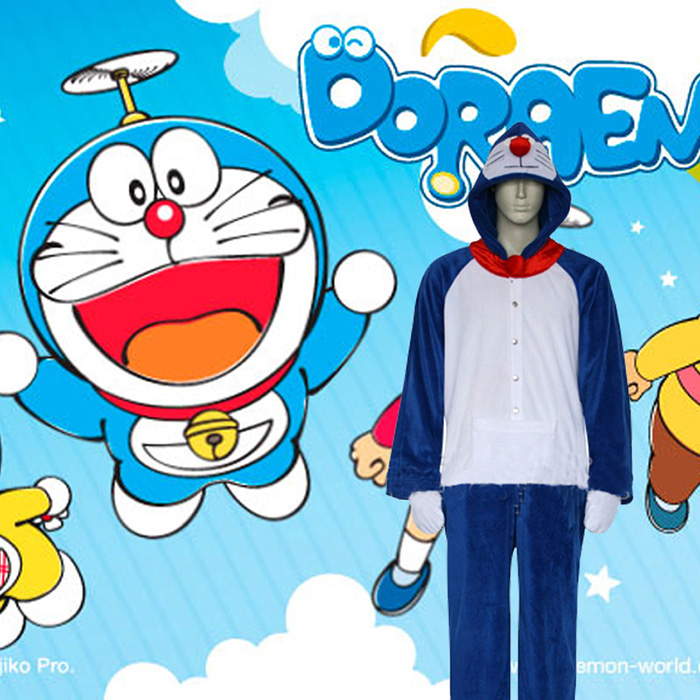Doraemon Episode Cosplay asut Kigurumi Naamiaisasut