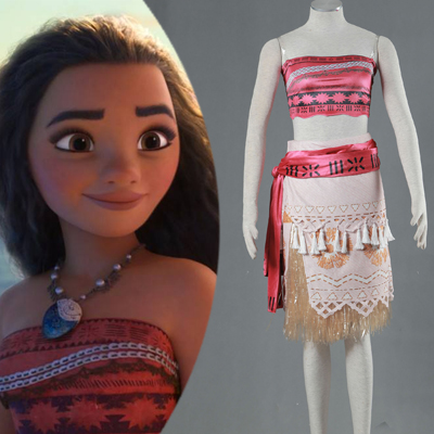 2017 Hot Sale Disney Movie Moana Cosplay Costumes Upgraded Version