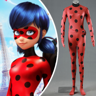 Miraculous Ladybug Cosplay asut Marinette Spandex Zentai Suit Naamiaisasut