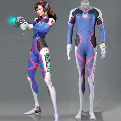 Overwatch OW Game Dva Cosplay Halloween Kostume Zentai Suit Fastelavn