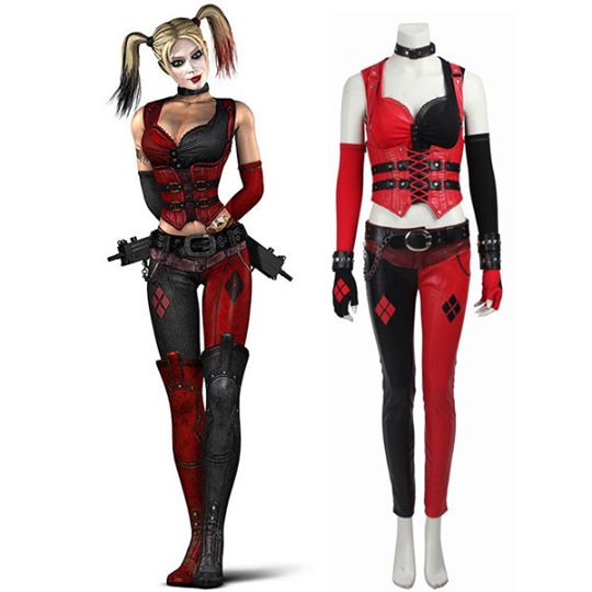 Batman Arkham City Secret Wishes Harley Quinn Cosplay Kostume Fastelavn