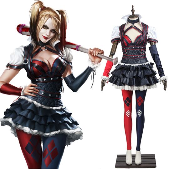 Batman Arkham Asylum City Harley Quinn Cosplay Disfraz Carnaval