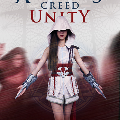 Assassin's Creed Ezio Auditore Tytöt Cosplay asut Full asut Naamiaisasut