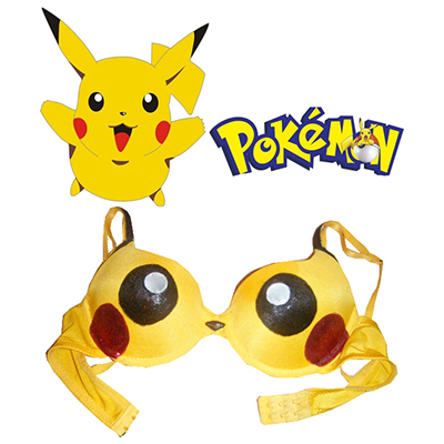 Pokemon Go Poke Monster Pikachu Bra Underwear Cosplay Fastelavn