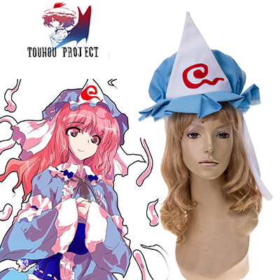 Touhou Project Yuyuko Saigyouji Cappello Cosplay Puntelli Carnevale