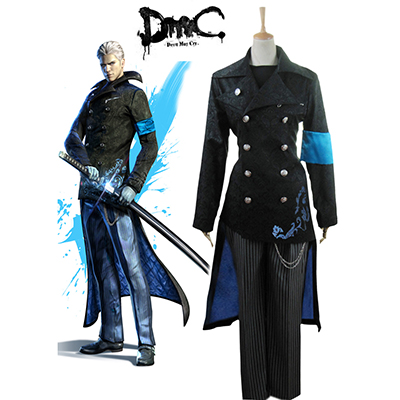 Devil May Cry 5 Vergil Yougth Cosplay Kostym Karneval