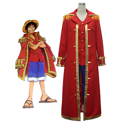 One Piece Monkey·D·Luffy Captain Cosplay Kostume Fastelavn