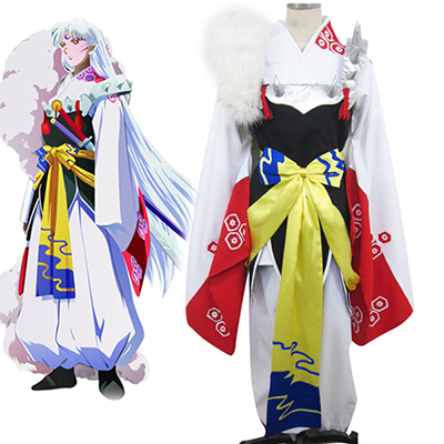 Inuyasha Iron Broken Tooth Kimono Cosplay Kostume Fastelavn