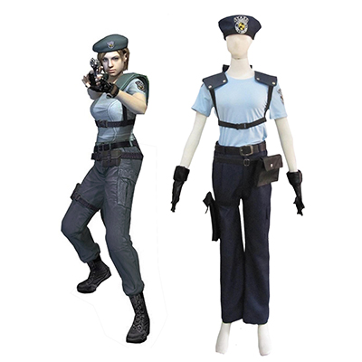 Resident Evil 1 Game S.T.A.R.S. Jill Valentine Cosplay Kostume Fastelavn