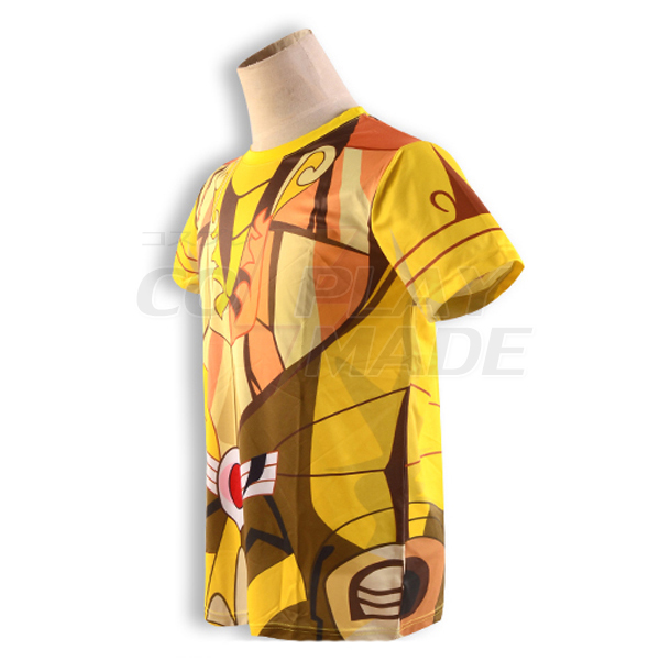 Saint Seiya Gold Saint Shaka Virgo Golden Cloth Summer T-shirt Cosplay Kostume Fastelavn
