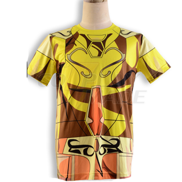 Saint Seiya Gold Saint Saga Gemini Golden Kangas Kesä T-shirt Cosplay asut Naamiaisasut